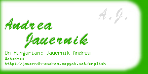 andrea jauernik business card